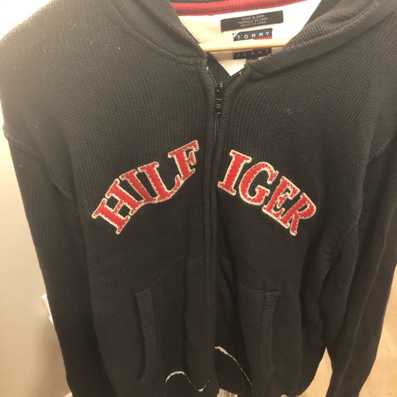 Tommy Hilfiger Other - Mint Tommy Hilfiger knit zip up sweater jacket L!!